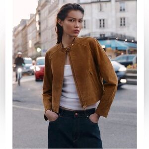 Zara Tan Leather Jacket